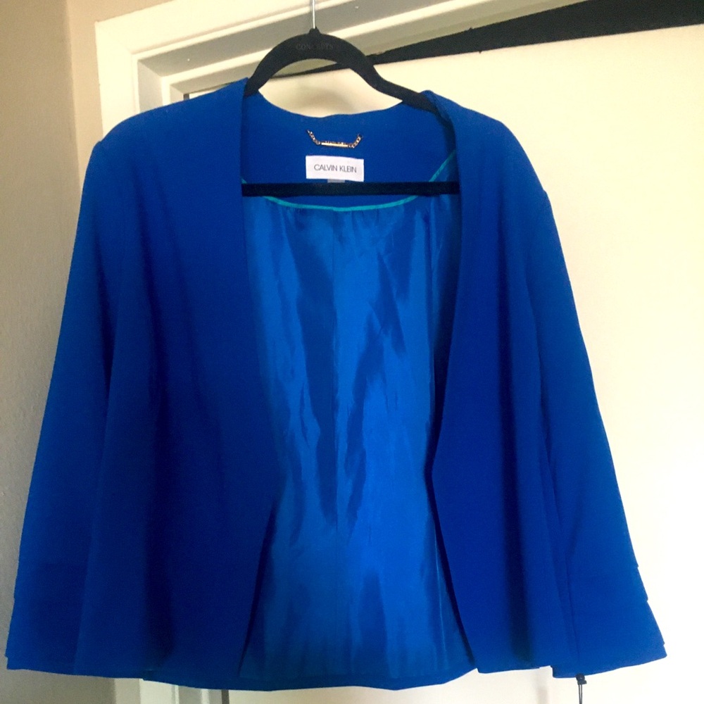 NEW Royal Blue Calvin Klein Blazer Size 16